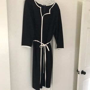Talbots Black dress, white trim. Worn twice
